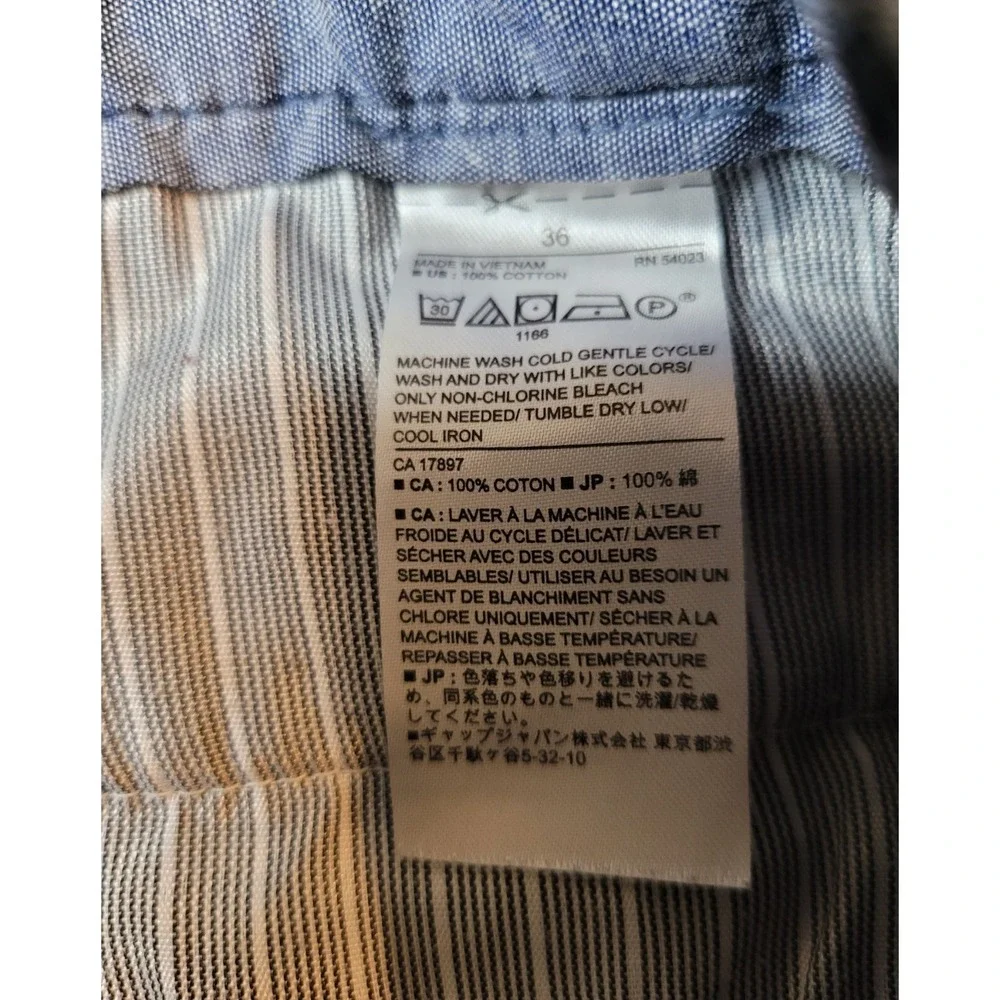 Banana Republic Shorts Mens 36 Blue Plaid Flat Front Chino 10